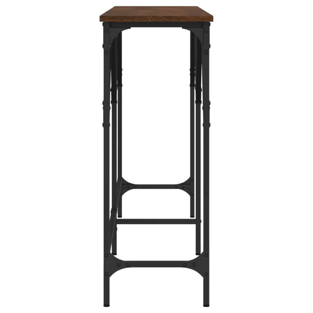 Τραπέζι Κονσόλα Καφέ Δρυς 180x29x75 εκ. Επεξεργασμένο Ξύλο