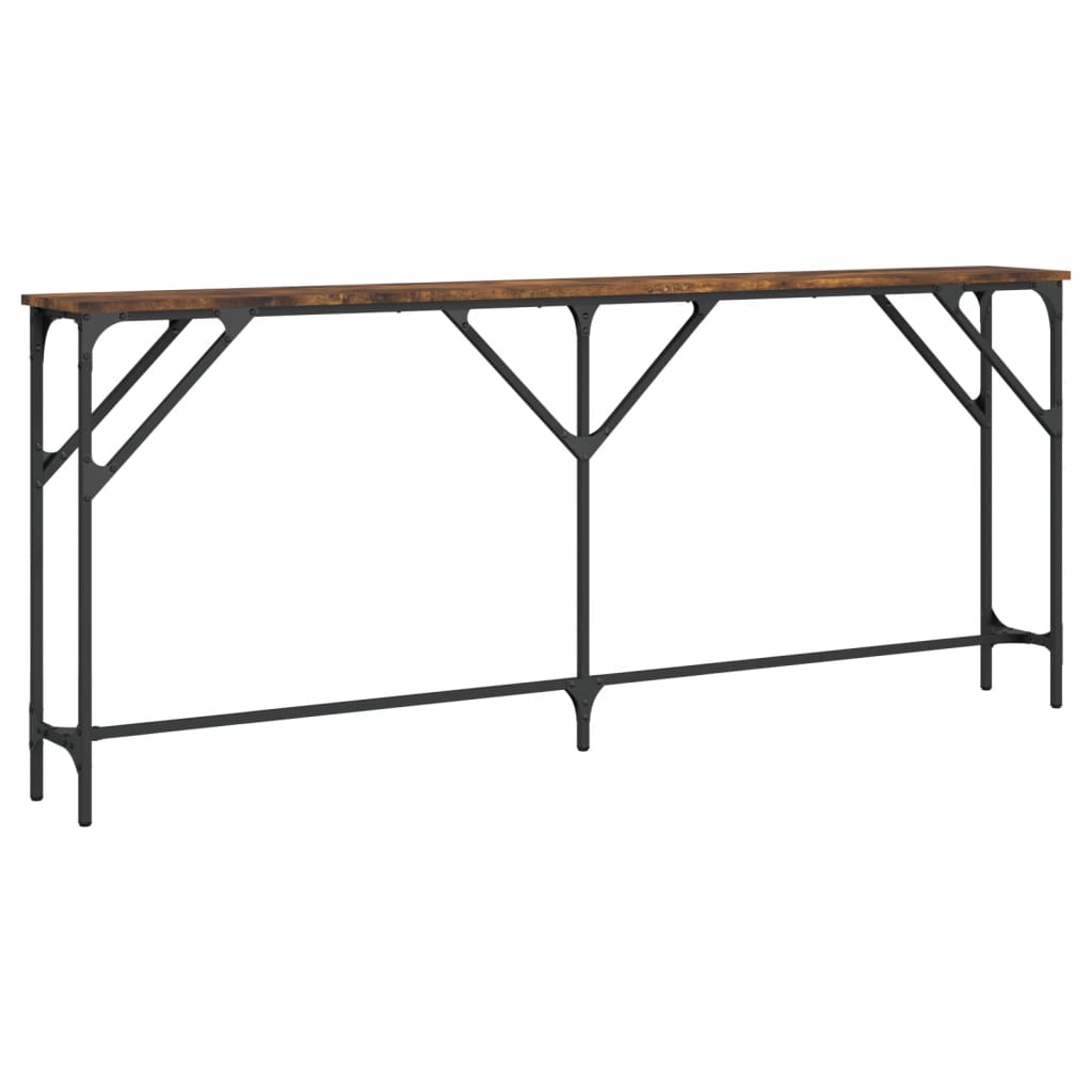 Τραπέζι Κονσόλα Καπνιστή Δρυς 180x23x75 εκ. Επεξεργασμένο Ξύλο