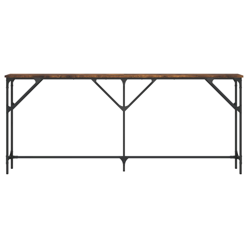 Τραπέζι Κονσόλα Καπνιστή Δρυς 180x23x75 εκ. Επεξεργασμένο Ξύλο