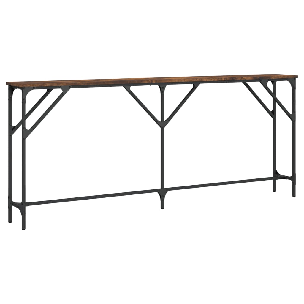 Τραπέζι Κονσόλα Καπνιστή Δρυς 180x23x75 εκ. Επεξεργασμένο Ξύλο