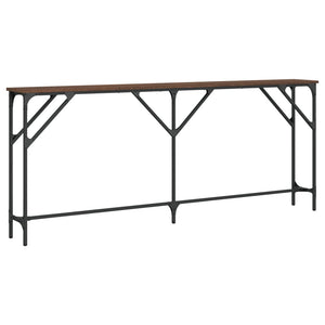 Τραπέζι Κονσόλα Καφέ Δρυς 180x23x75 εκ. Επεξεργασμένο Ξύλο