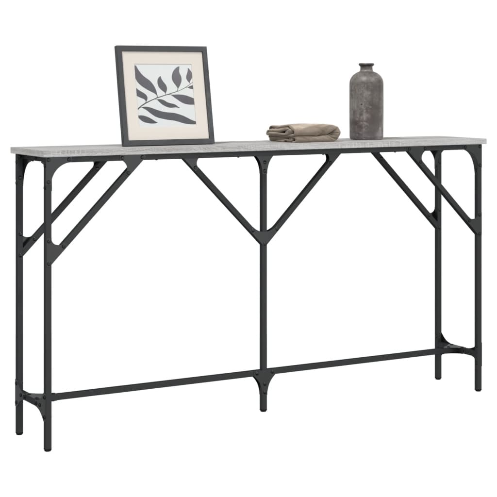 Τραπέζι Κονσόλα Γκρι Sonoma 140 x 23 x 75 εκ. Επεξεργ. από Ξύλο