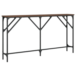 Τραπέζι Κονσόλα Καφέ Δρυς 140 x 23 x 75 εκ. Επεξεργασμένο Ξύλο