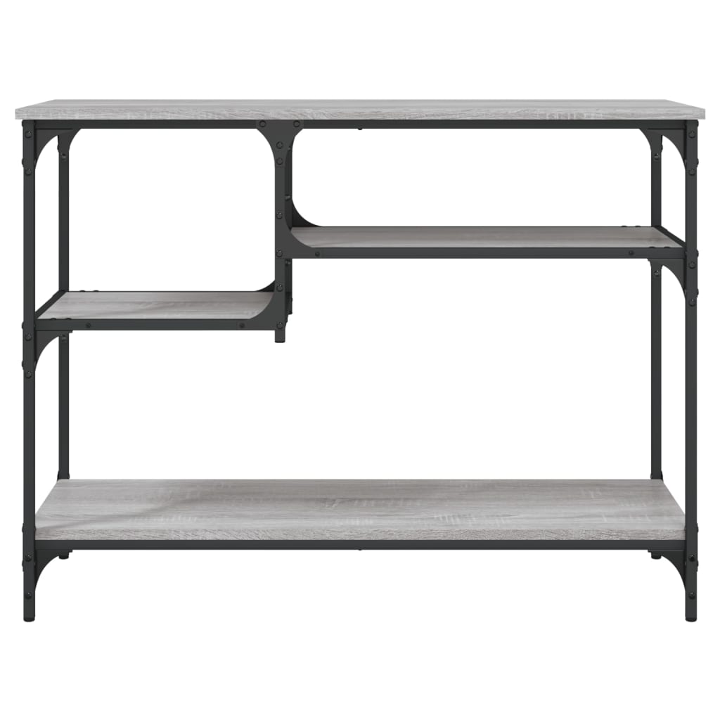 Τραπέζι Κονσόλα με Ράφια Γκρι Sonoma 100 x 35 x 75 εκ.