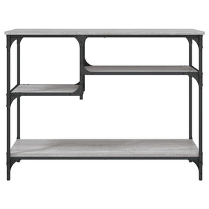 Τραπέζι Κονσόλα με Ράφια Γκρι Sonoma 100 x 35 x 75 εκ.
