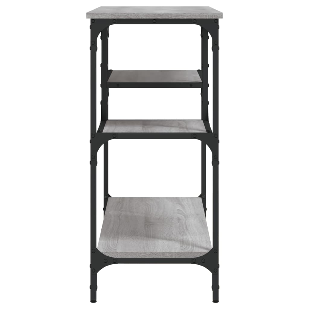 Τραπέζι Κονσόλα με Ράφια Γκρι Sonoma 100 x 35 x 75 εκ.