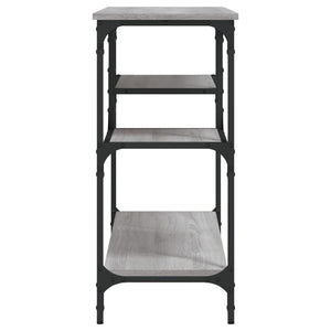 Τραπέζι Κονσόλα με Ράφια Γκρι Sonoma 100 x 35 x 75 εκ.