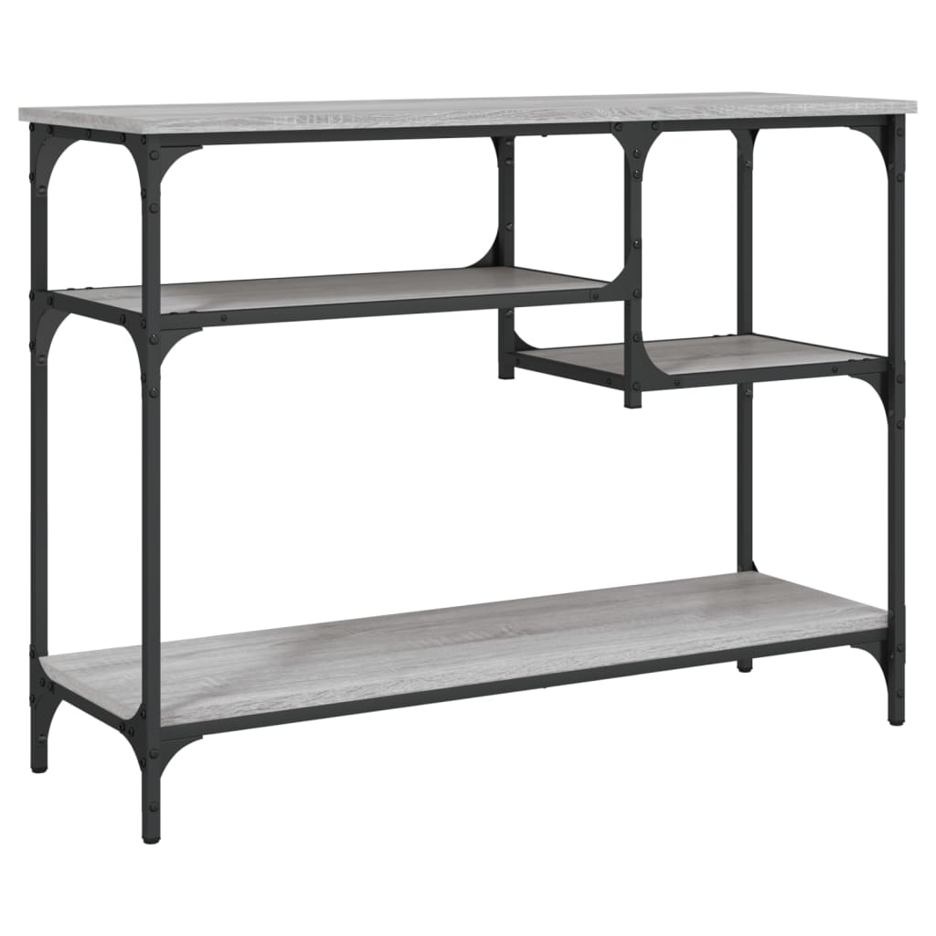 Τραπέζι Κονσόλα με Ράφια Γκρι Sonoma 100 x 35 x 75 εκ.