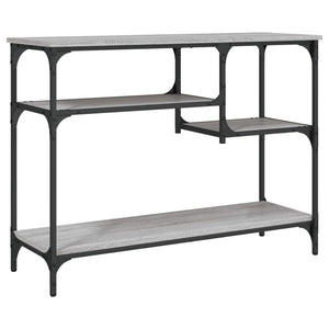 Τραπέζι Κονσόλα με Ράφια Γκρι Sonoma 100 x 35 x 75 εκ.
