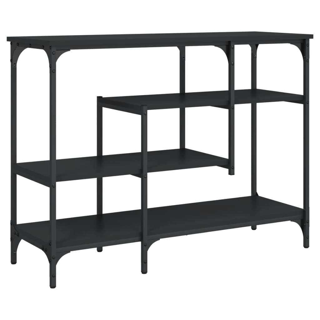 Τραπέζι Κονσόλα με Ράφια Μαύρο 100 x 35 x 75 εκ. - Pakobazaar