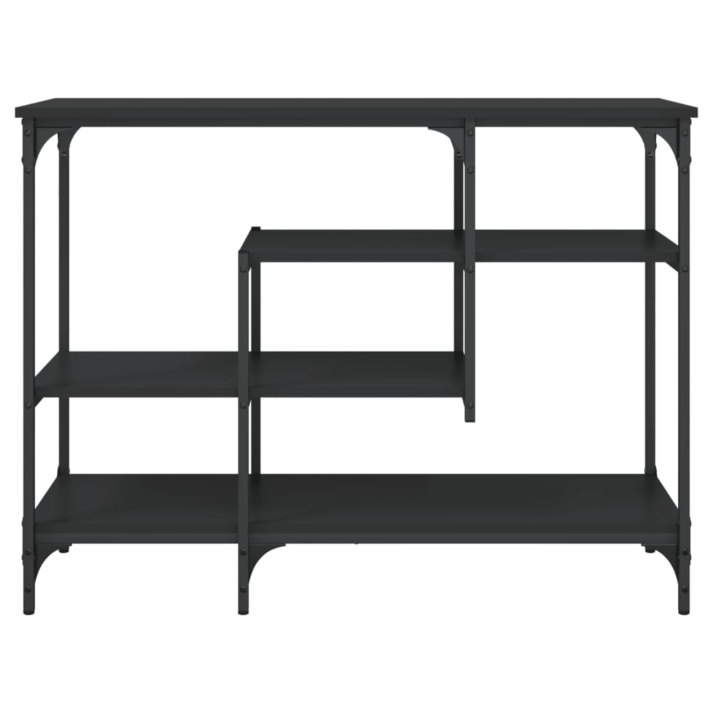 Τραπέζι Κονσόλα με Ράφια Μαύρο 100 x 35 x 75 εκ. - Pakobazaar