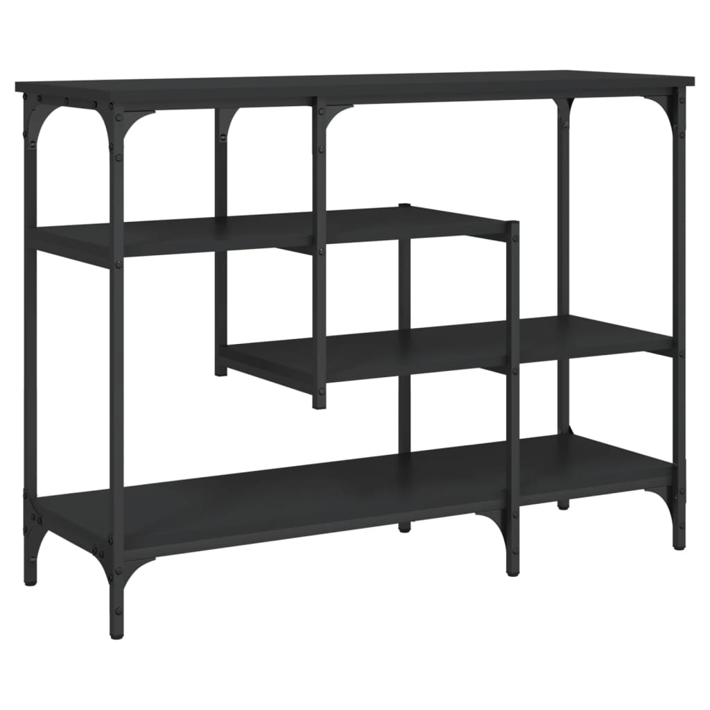 Τραπέζι Κονσόλα με Ράφια Μαύρο 100 x 35 x 75 εκ. - Pakobazaar