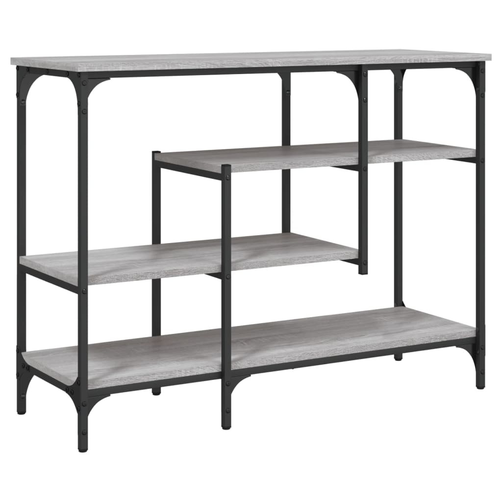 Τραπέζι Κονσόλα με Ράφια Γκρι Sonoma 100 x 35 x 75 εκ.