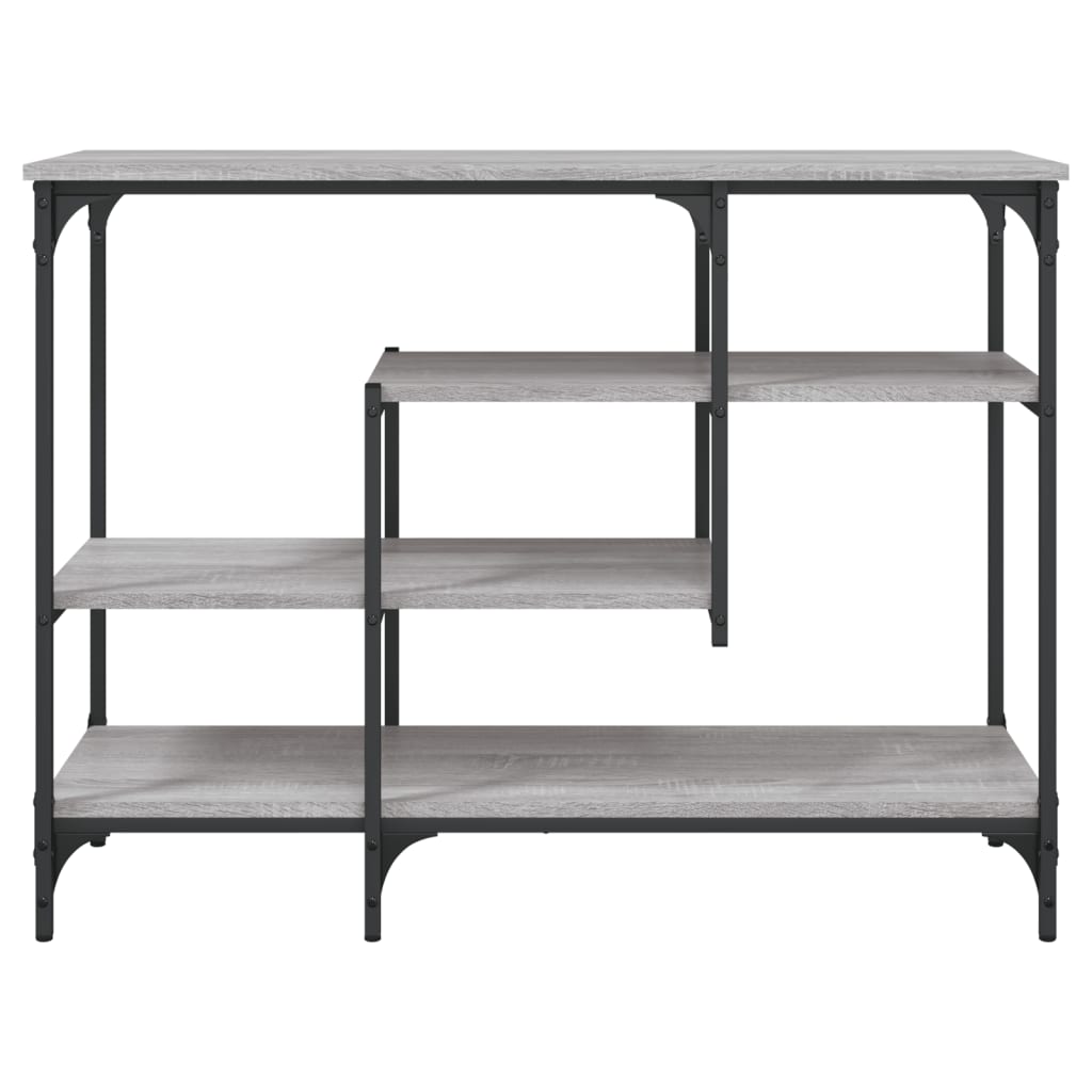 Τραπέζι Κονσόλα με Ράφια Γκρι Sonoma 100 x 35 x 75 εκ.