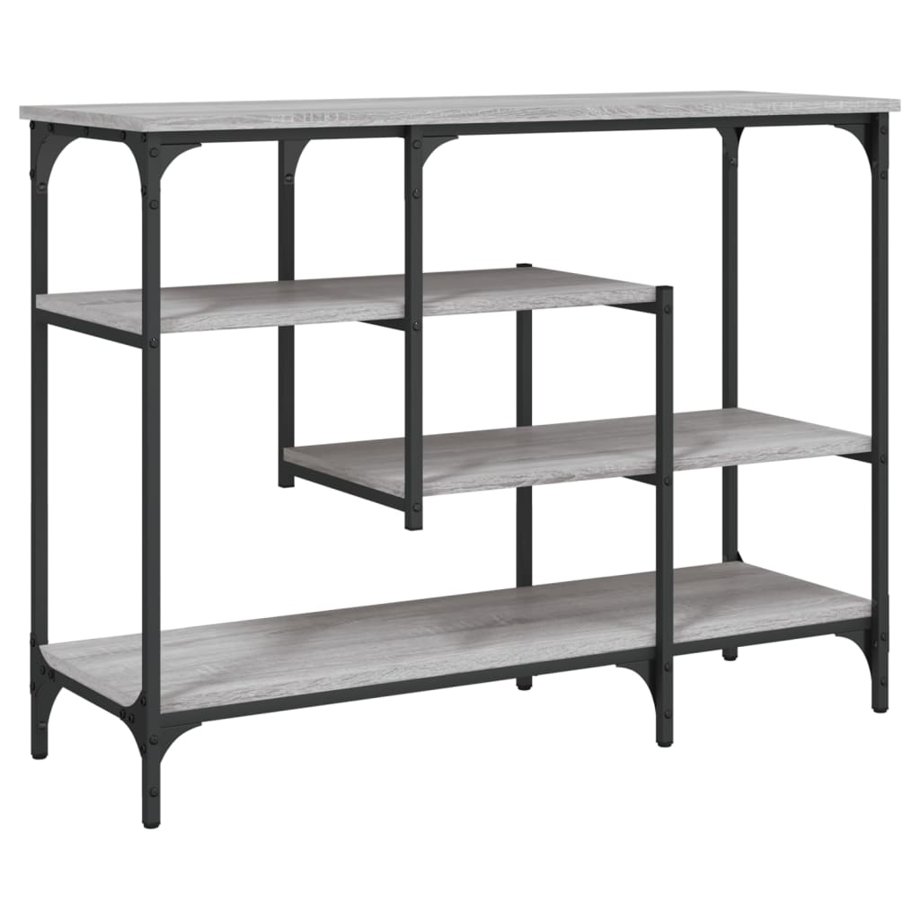 Τραπέζι Κονσόλα με Ράφια Γκρι Sonoma 100 x 35 x 75 εκ.