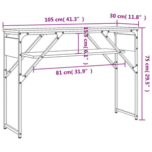 Τραπέζι Κονσόλα Sonoma Δρυς 105 x 30 x 75 εκ. από Επεξεργ. Ξύλο - Pakobazaar
