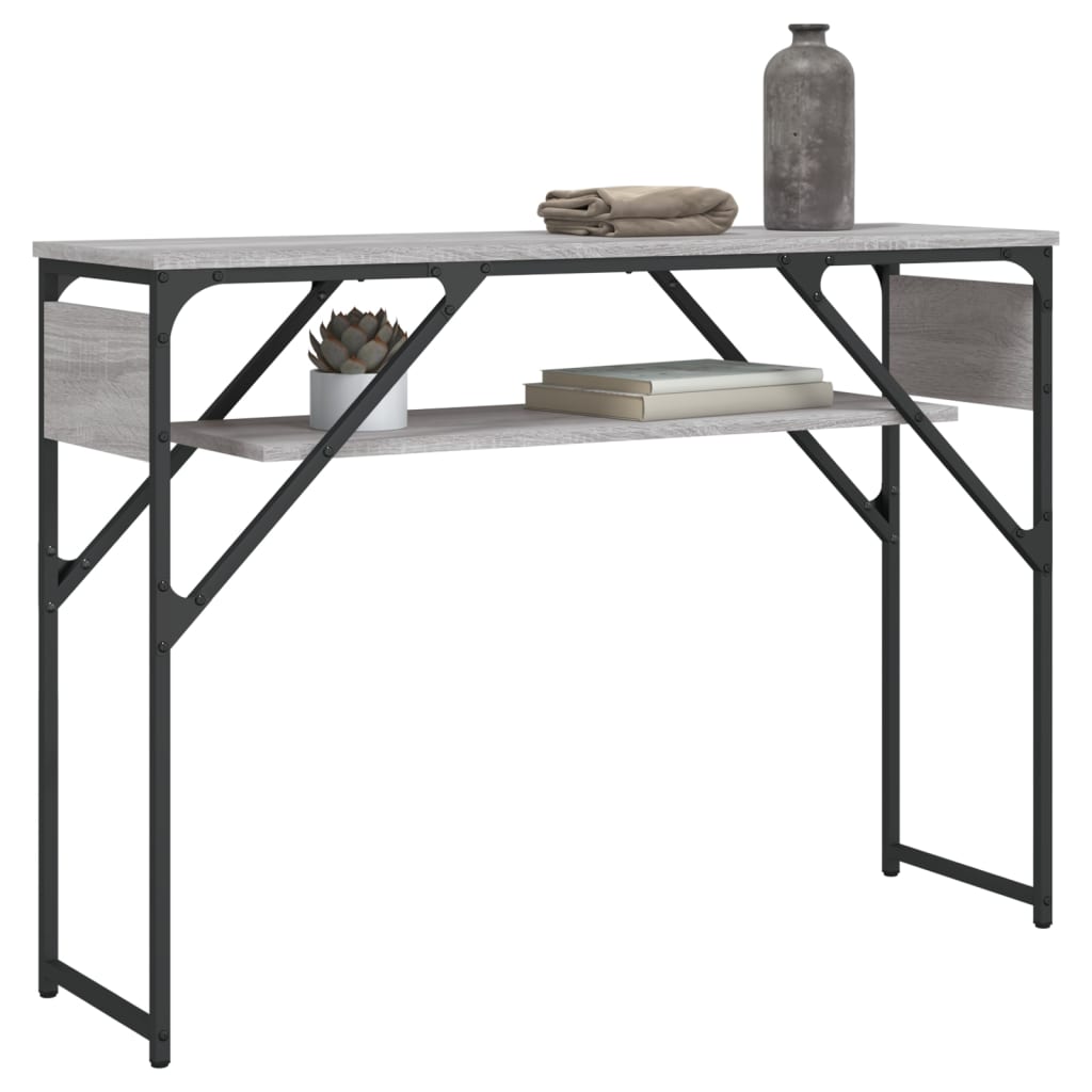 Τραπέζι Κονσόλα Γκρι Sonoma 105 x 30 x 75 εκ. από Επεξεργ. Ξύλο
