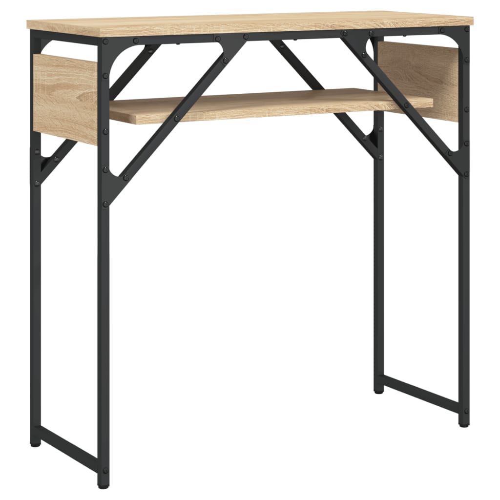 Τραπέζι Κονσόλα με Ράφι Sonoma Δρυς 75x30x75 εκ. Επεξεργ. Ξύλο - Pakobazaar