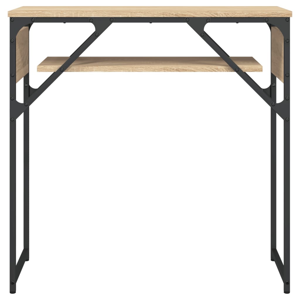 Τραπέζι Κονσόλα με Ράφι Sonoma Δρυς 75x30x75 εκ. Επεξεργ. Ξύλο - Pakobazaar