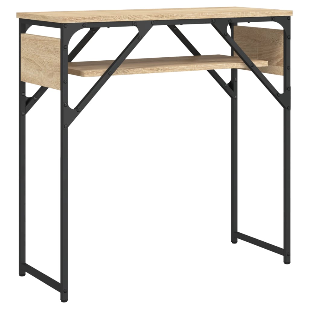 Τραπέζι Κονσόλα με Ράφι Sonoma Δρυς 75x30x75 εκ. Επεξεργ. Ξύλο - Pakobazaar