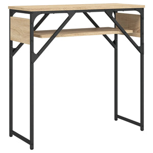 Τραπέζι Κονσόλα με Ράφι Sonoma Δρυς 75x30x75 εκ. Επεξεργ. Ξύλο - Pakobazaar