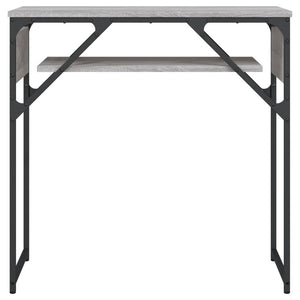 Τραπέζι Κονσόλα με Ράφι Γκρι Sonoma 75x30x75 εκ. Επεξεργ. Ξύλο - Pakobazaar