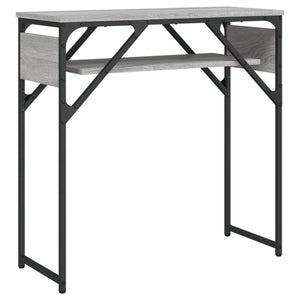 Τραπέζι Κονσόλα με Ράφι Γκρι Sonoma 75x30x75 εκ. Επεξεργ. Ξύλο - Pakobazaar