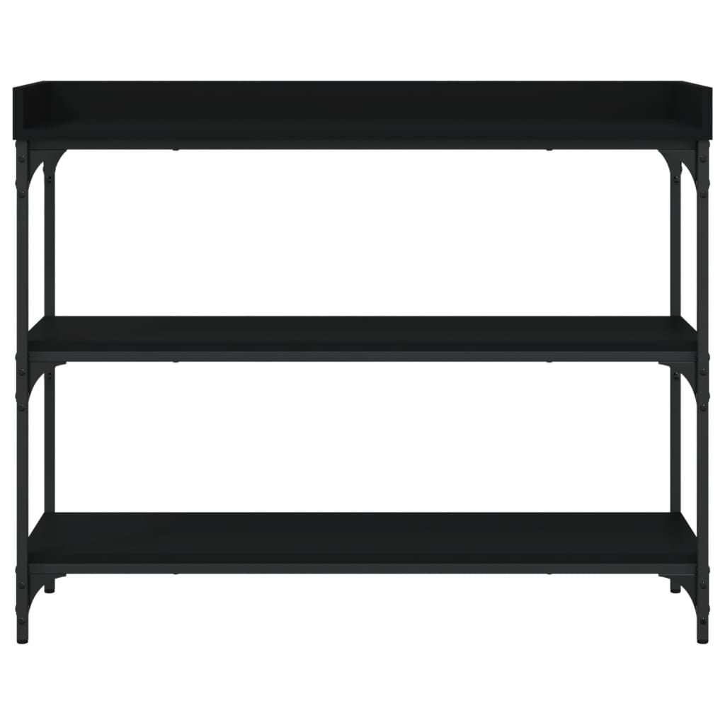 Τραπέζι Κονσόλα με Ράφια Μαύρο 100 x 30 x 80 εκ. - Pakobazaar