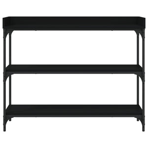 Τραπέζι Κονσόλα με Ράφια Μαύρο 100 x 30 x 80 εκ. - Pakobazaar
