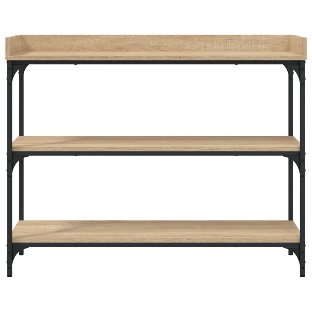 Τραπέζι Κονσόλα με Ράφια Sonoma Δρυς 100 x 30 x 80 εκ.