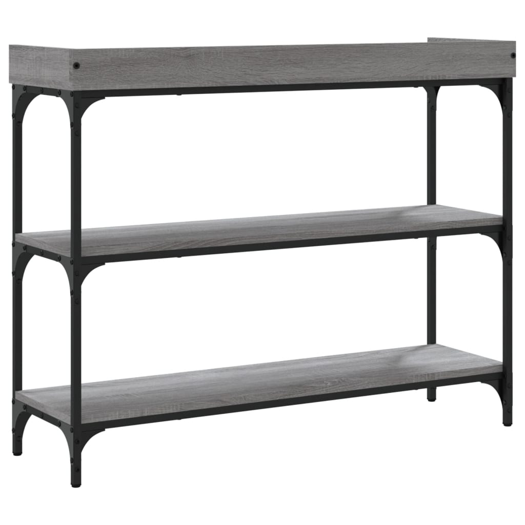 Τραπέζι Κονσόλα με Ράφια Γκρι Sonoma 100 x 30 x 80 εκ.