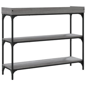 Τραπέζι Κονσόλα με Ράφια Γκρι Sonoma 100 x 30 x 80 εκ.