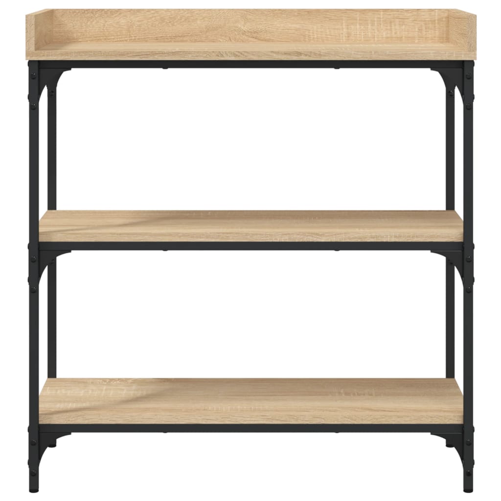 Τραπέζι Κονσόλα με Ράφια Sonoma Δρυς 75 x 30 x 80 εκ.