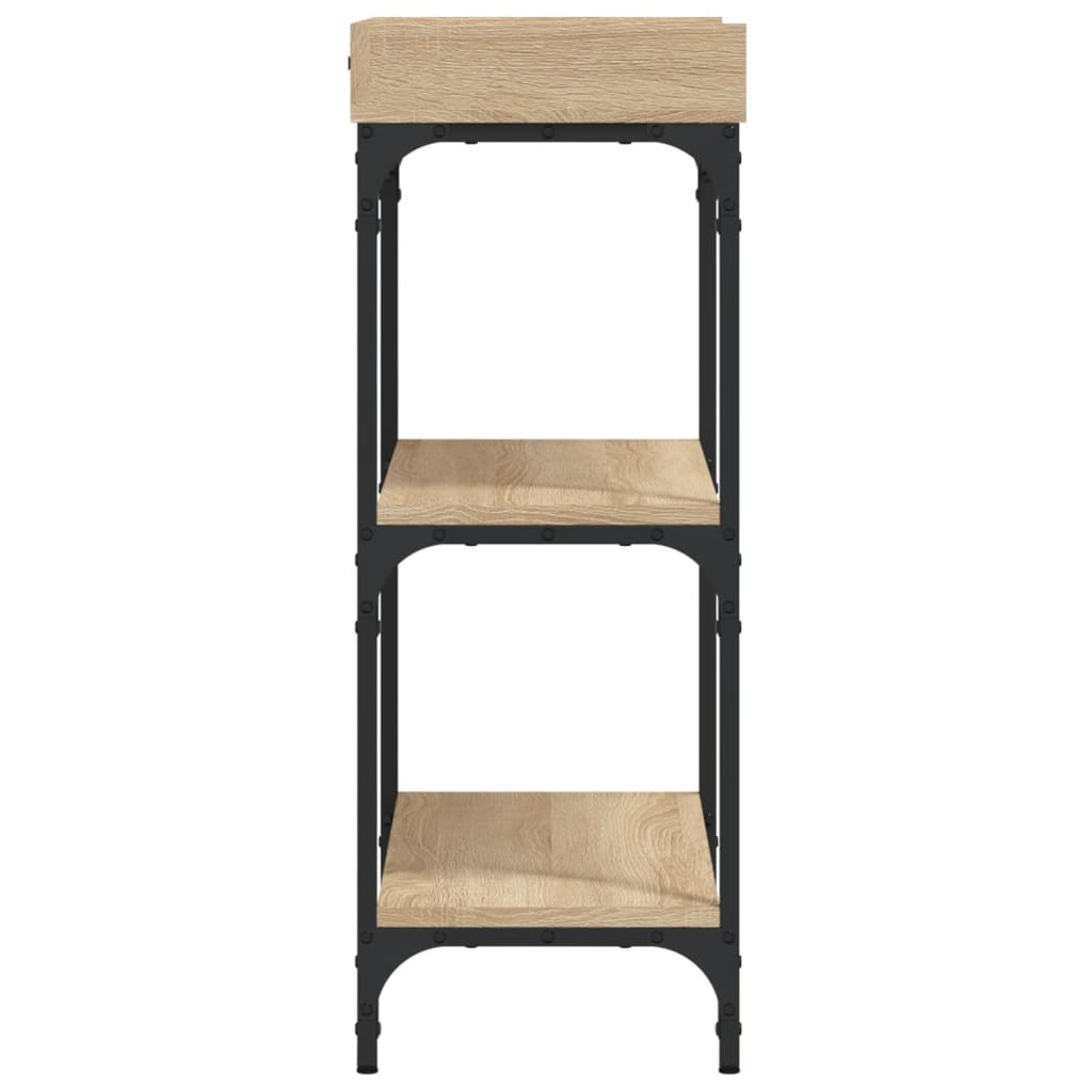 Τραπέζι Κονσόλα με Ράφια Sonoma Δρυς 75 x 30 x 80 εκ.