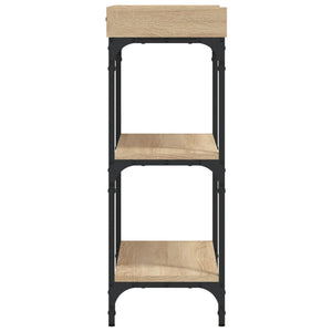 Τραπέζι Κονσόλα με Ράφια Sonoma Δρυς 75 x 30 x 80 εκ.