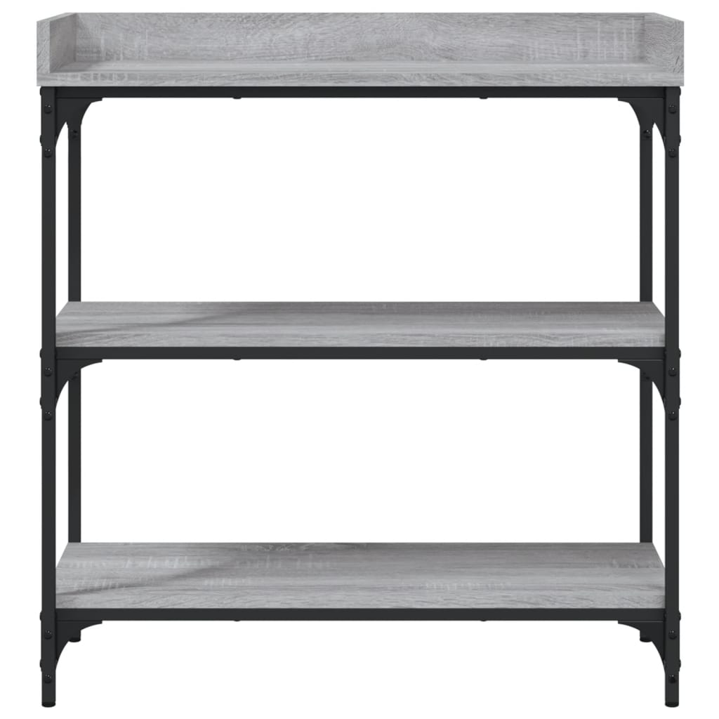 Τραπέζι Κονσόλα με Ράφια Γκρι Sonoma 75 x 30 x 80 εκ.