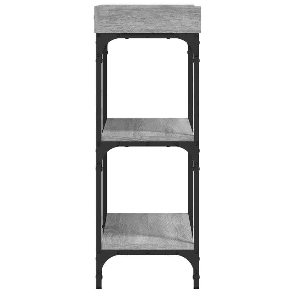 Τραπέζι Κονσόλα με Ράφια Γκρι Sonoma 75 x 30 x 80 εκ.