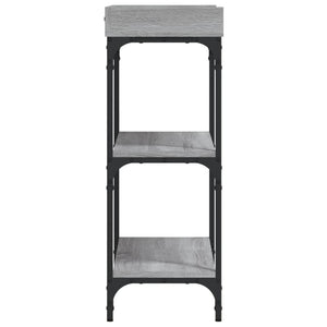 Τραπέζι Κονσόλα με Ράφια Γκρι Sonoma 75 x 30 x 80 εκ.