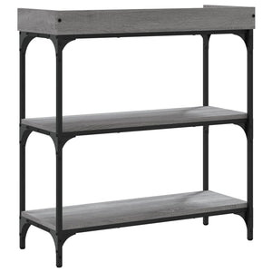 Τραπέζι Κονσόλα με Ράφια Γκρι Sonoma 75 x 30 x 80 εκ.