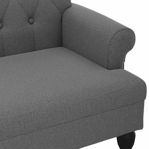 Πάγκος με Πλάτη Σκούρο Γκρι 120x62x75,5 εκ. Ύφασμα