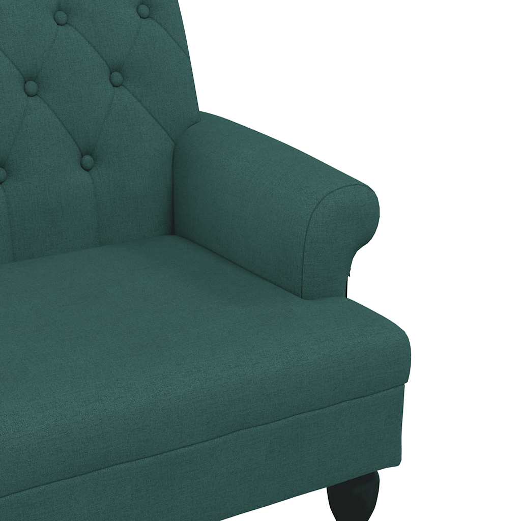 Παγκάκι με Πλάτη Σκούρο Πράσινο 120 x 62 x 75,5 εκ. Υφασμάτινο