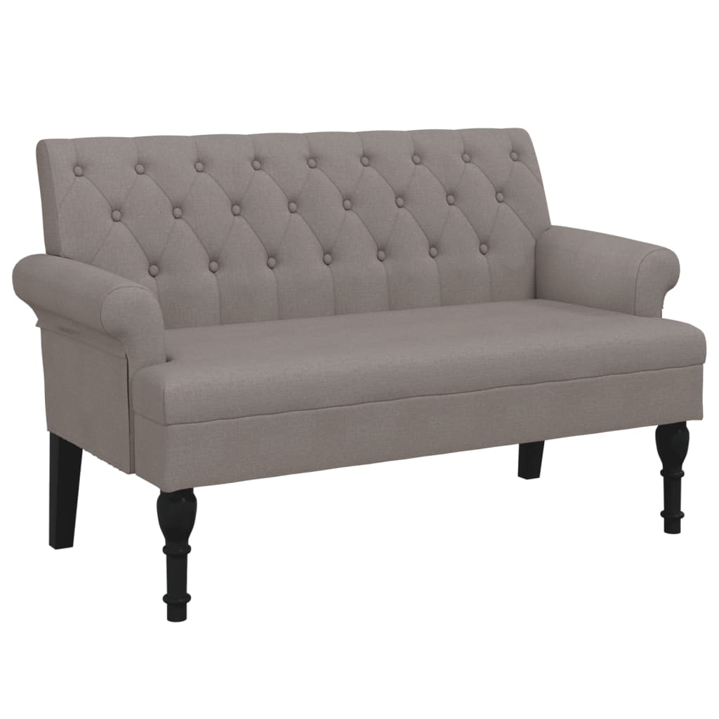 Παγκάκι με Πλάτη Taupe 120 x 62 x 75,5 εκ. Υφασμάτινο