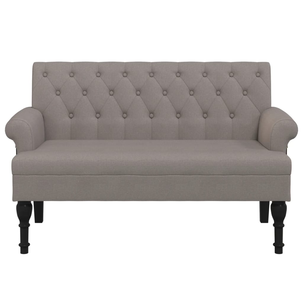 Παγκάκι με Πλάτη Taupe 120 x 62 x 75,5 εκ. Υφασμάτινο