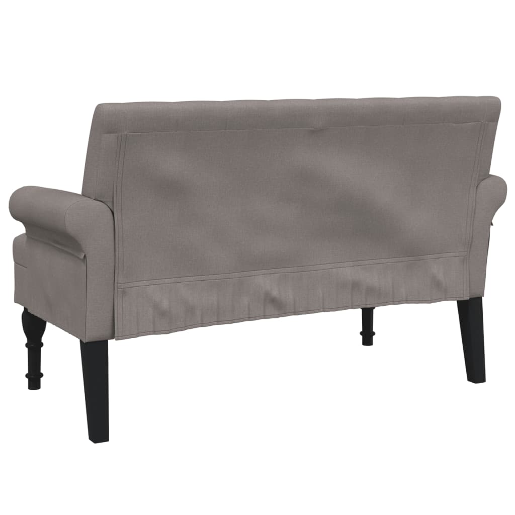 Παγκάκι με Πλάτη Taupe 120 x 62 x 75,5 εκ. Υφασμάτινο