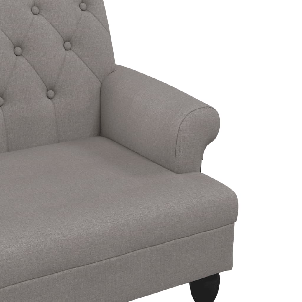 Παγκάκι με Πλάτη Taupe 120 x 62 x 75,5 εκ. Υφασμάτινο