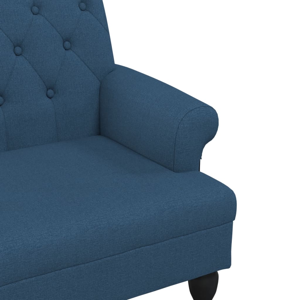 Παγκάκι με Πλάτη Μπλε 120 x 62 x 75,5 εκ. Υφασμάτινο
