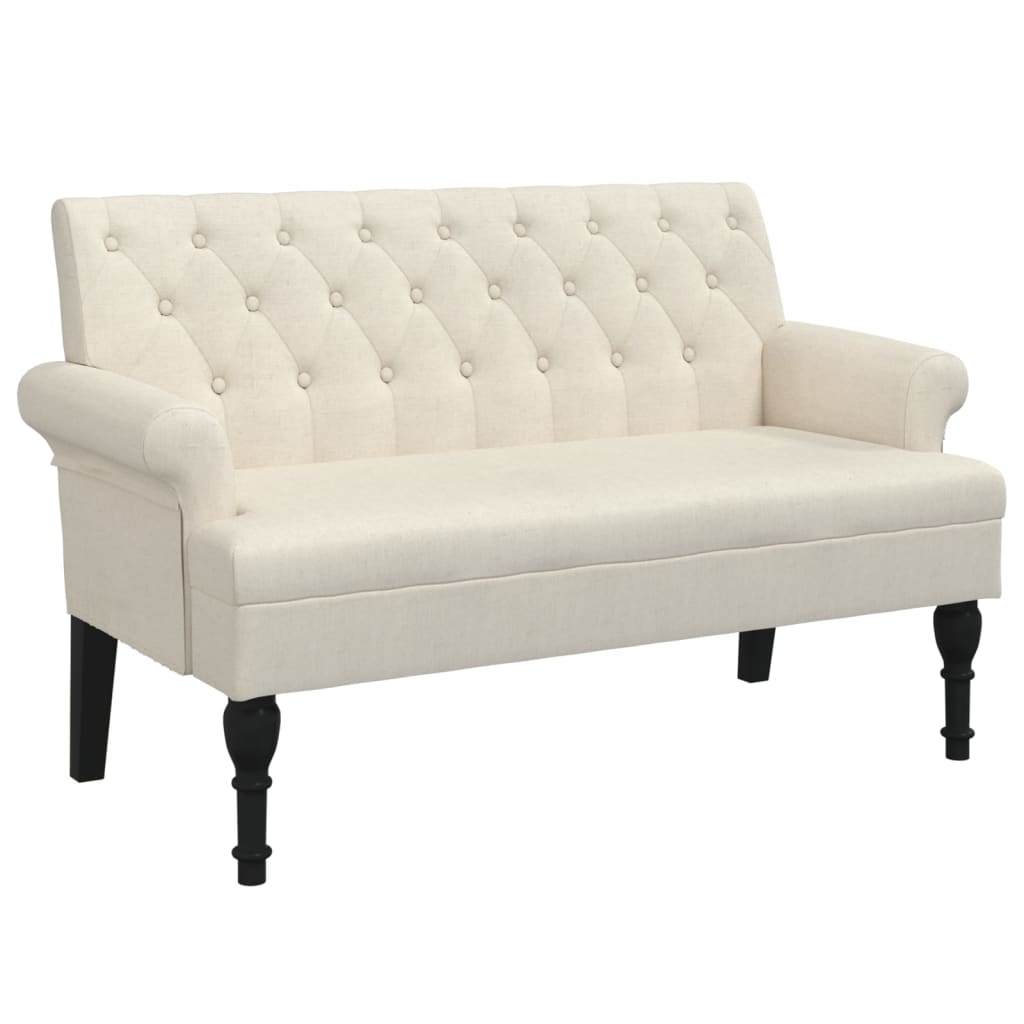 Παγκάκι με Πλάτη 120 x 62 x 75,5 εκ. Λινό - Pakobazaar