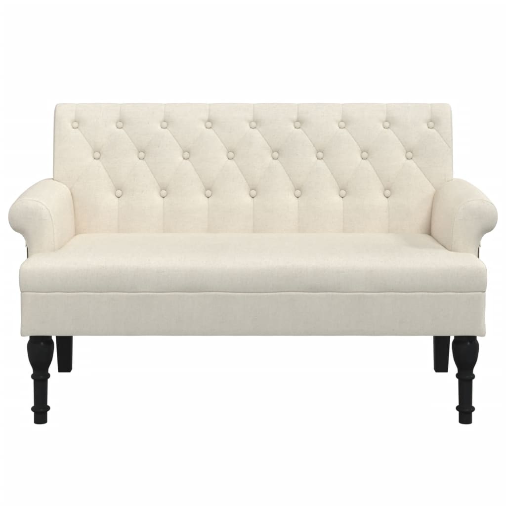 Παγκάκι με Πλάτη 120 x 62 x 75,5 εκ. Λινό - Pakobazaar