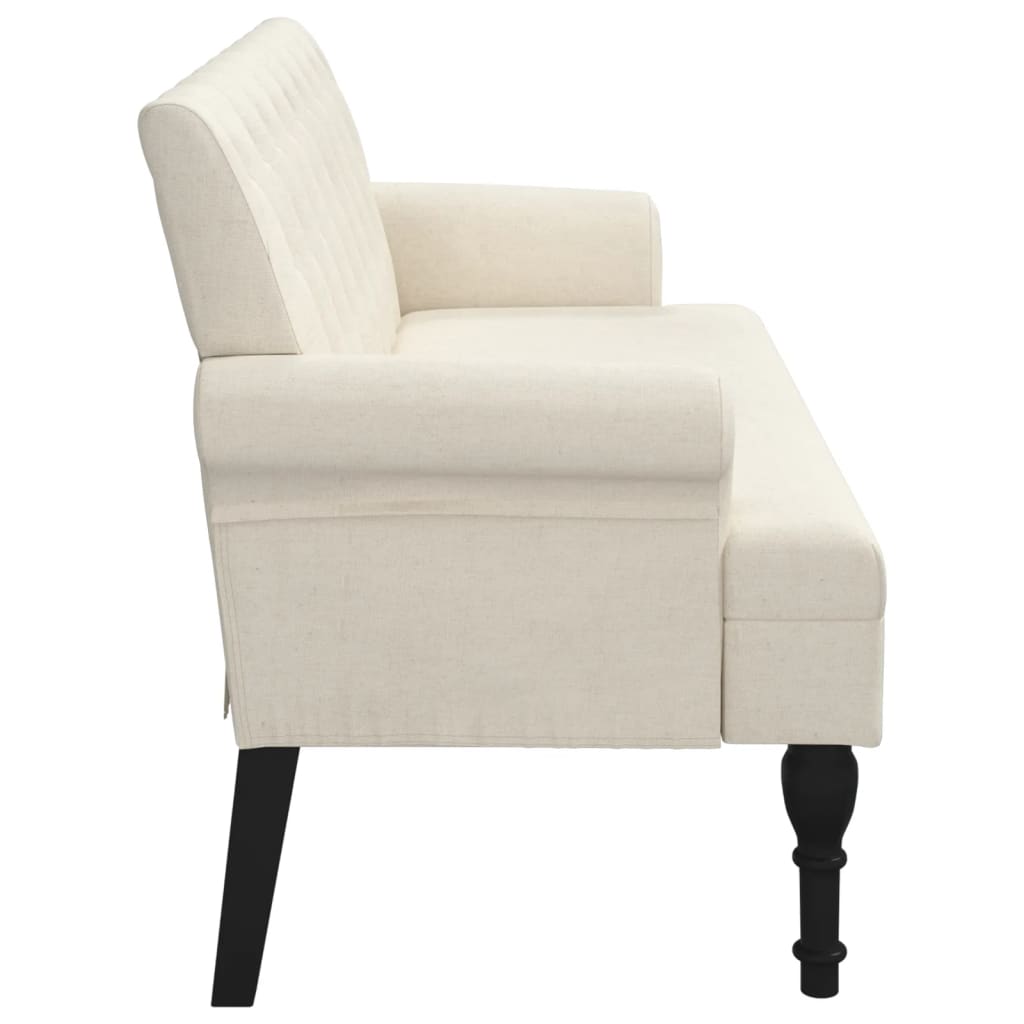 Παγκάκι με Πλάτη 120 x 62 x 75,5 εκ. Λινό - Pakobazaar