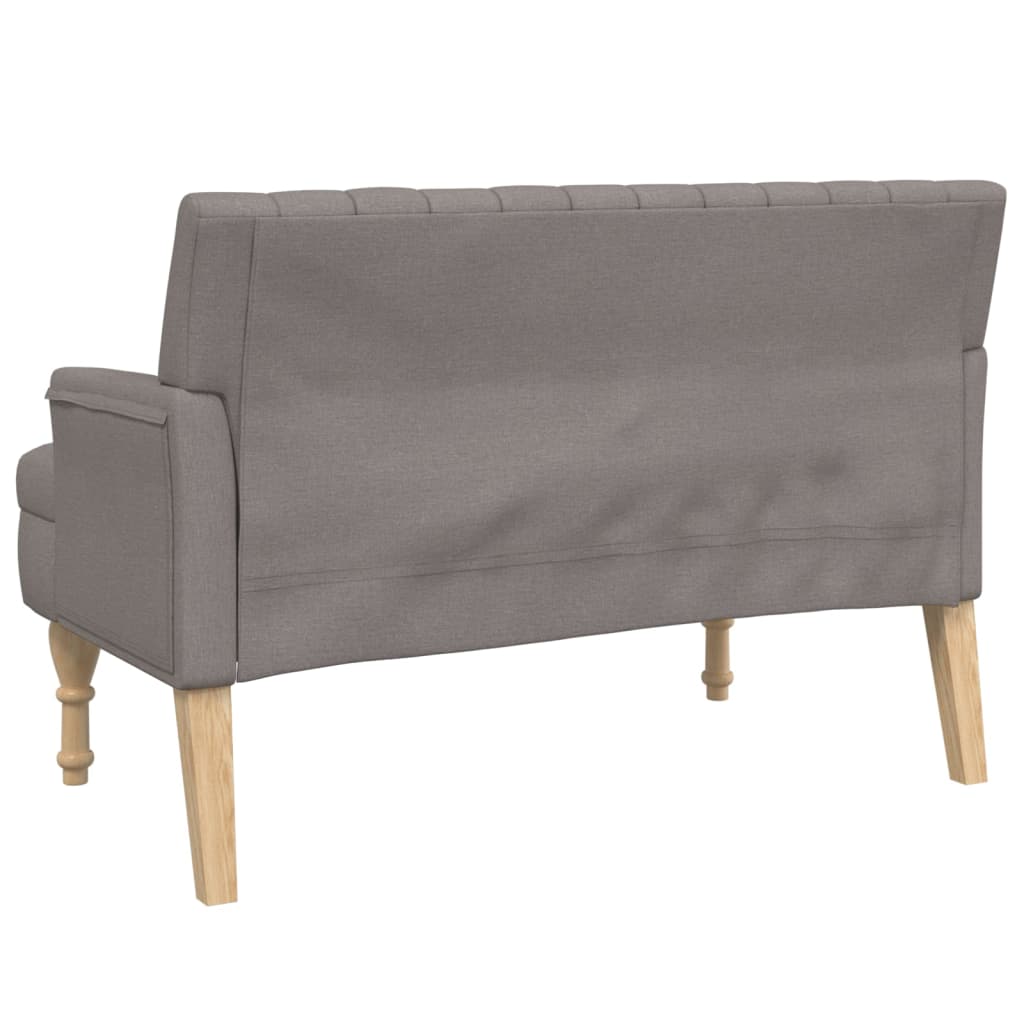 Παγκάκι Taupe 113 x 64,5 x 75,5 εκ. Υφασμάτινο με Μαξιλάρια